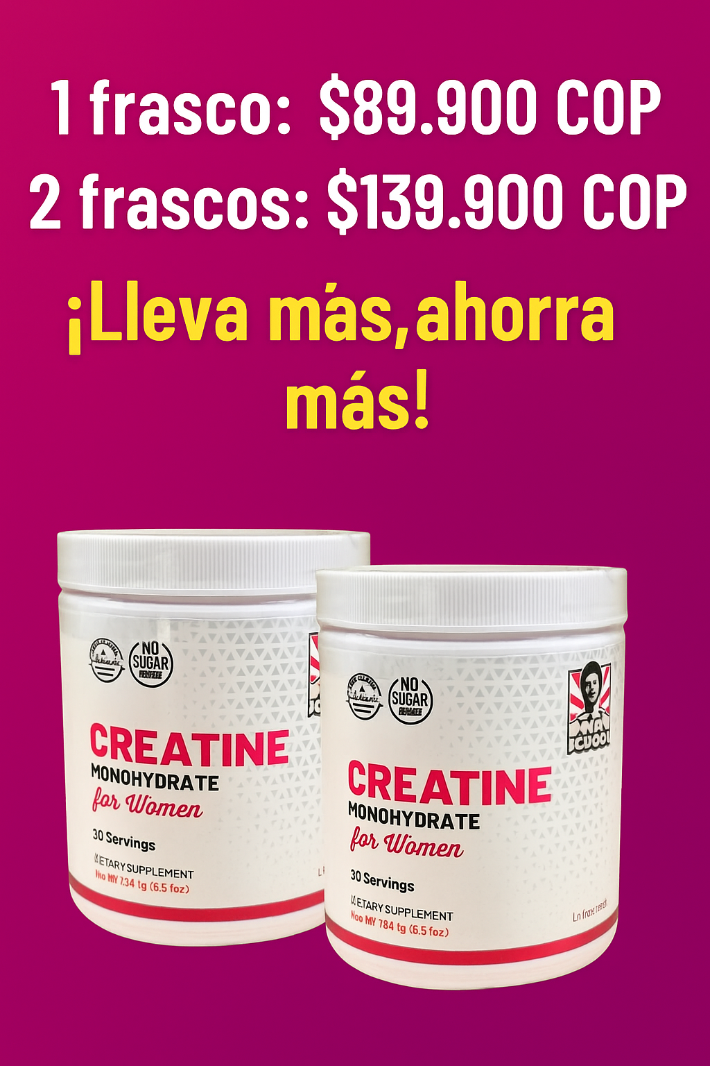 CREATINE OLD SCHOOL FOR WOMEN ❤️🔥💪 100 % ORIGINAL 🇺🇲