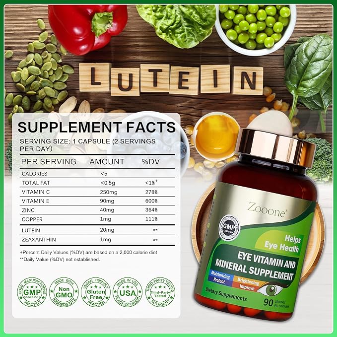 ZOOONE LUTEÍNA Y ZEAXANTINA VITAMINA OCULAR 👁️👁️100% original importado 🇺🇸 + OBSEQUIO SORPRESA🎁