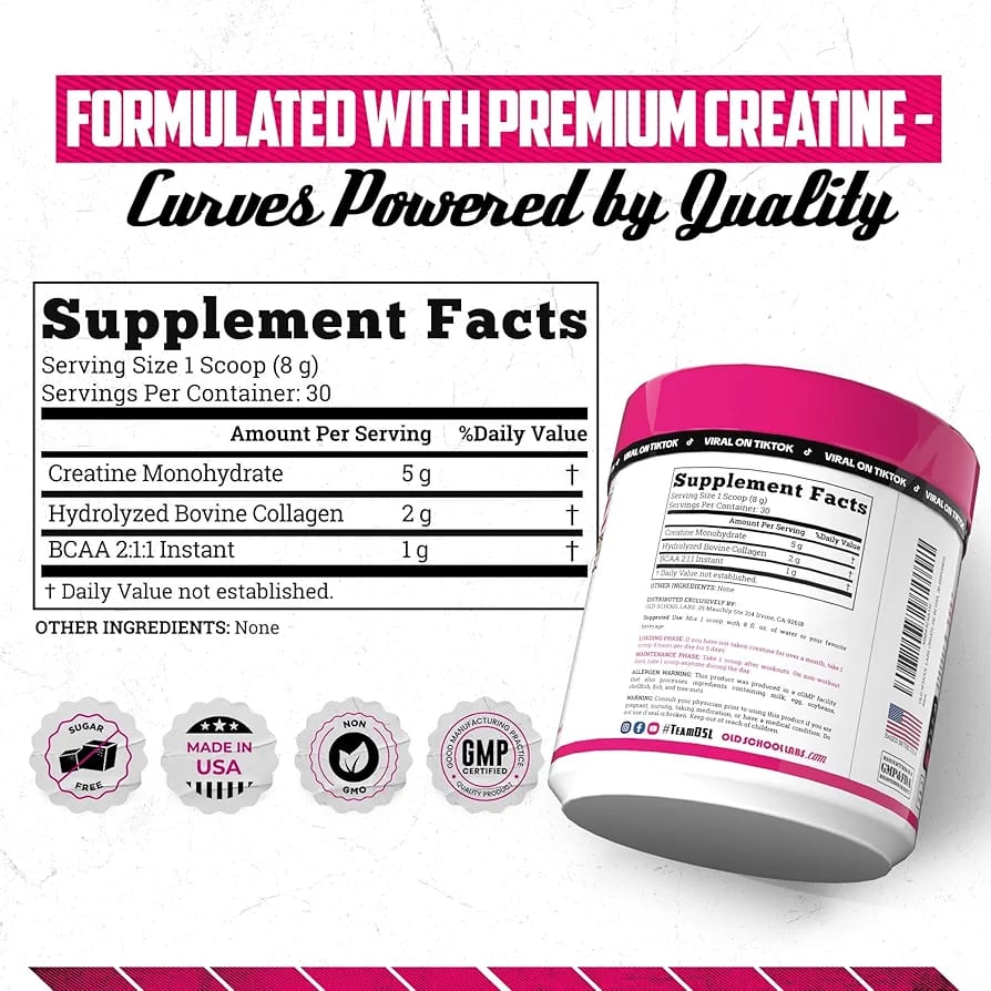 CREATINE OLD SCHOOL FOR WOMEN ❤️🔥💪 100 % ORIGINAL 🇺🇲