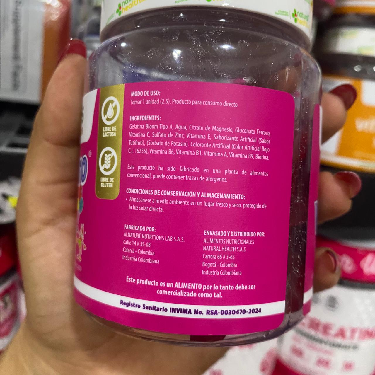 🍓✨ ¡La Vitamina Que Tus Hijos Disfrutan y Tú Agradeces! REGISTRO INVIMA ✅ + 🎁 Obsequio para Adultos + Envío Gratis 🚚