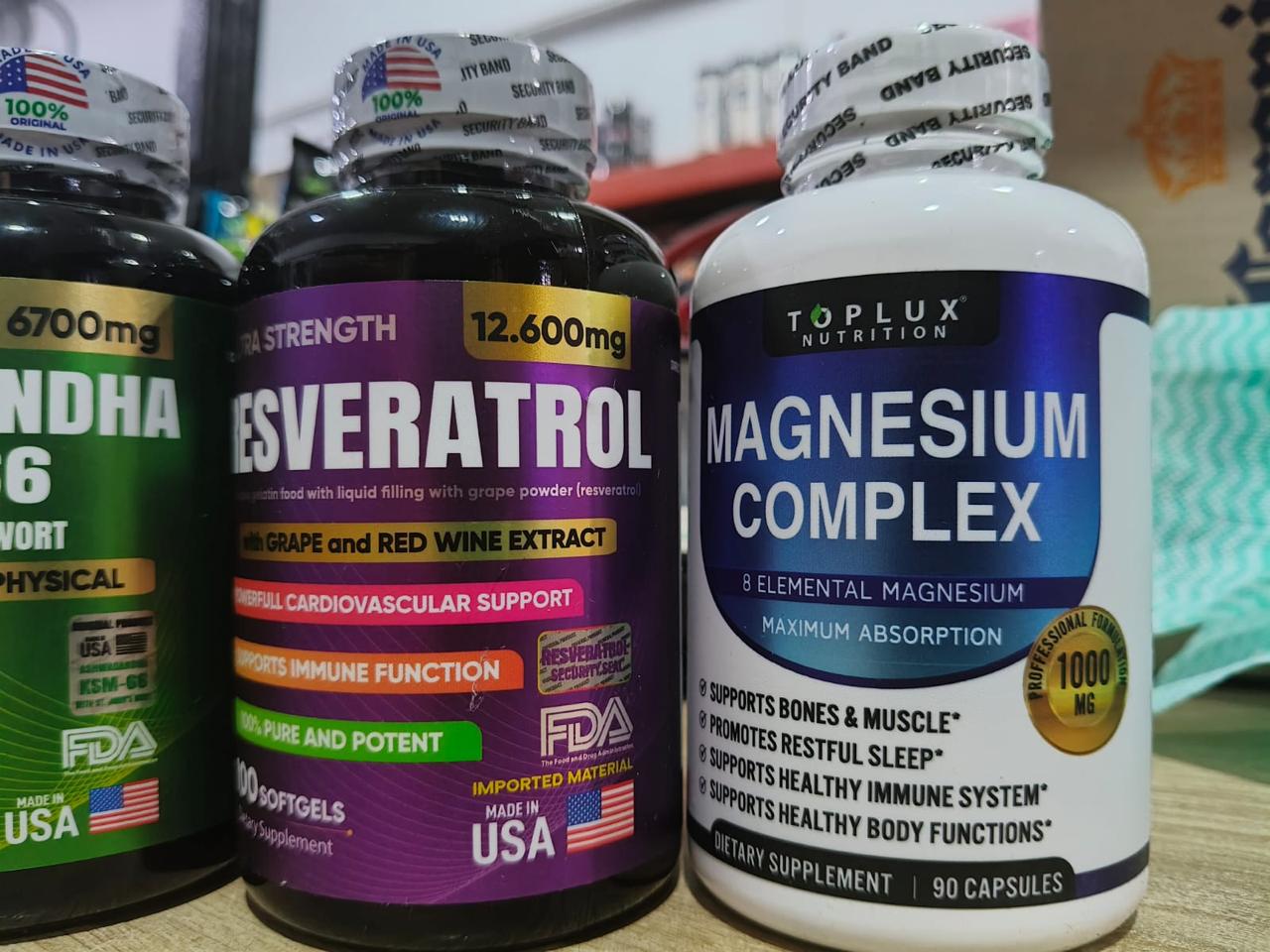 NAD + ASHWGANDA KSM 66 + RESVERATROL+ MAGNESIUM COMPLEX 4 productos IMPORTADOS 🇺🇸 100 % ORIGINALES para renovar tu cuerpo!! “🌱 Naturaleza que Nutre. Ciencia que Potencia. 💥”