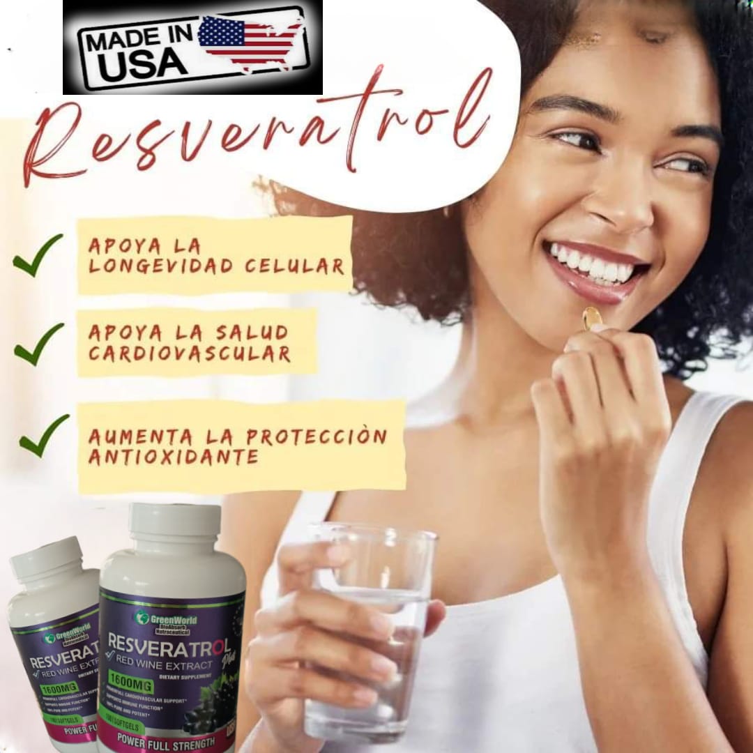 RESVERATROL PLUS 100% ORIGINAL IMPORTADO 🇺🇲 😍🍇💟