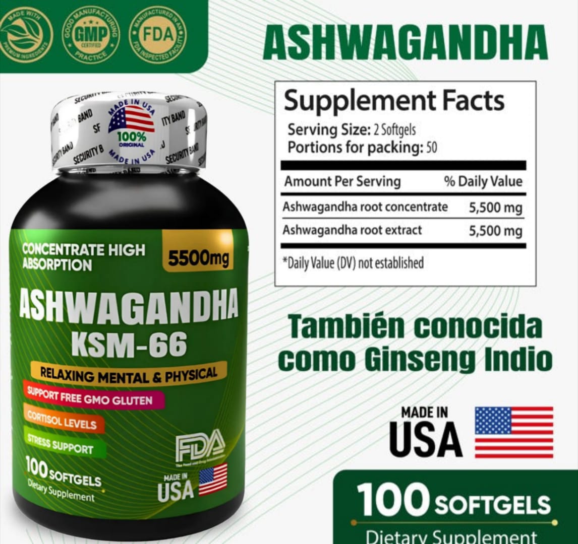 COMBO NAD RESVERATROL + ASHWAGANDHA (obsequio citrato de magnesio) 100% ORIGINAL🇺🇲 😍✨