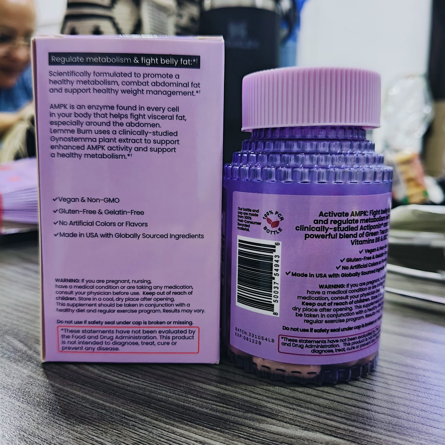 LEMME BURN Metabolism & AMPK Activator 🔥 Metabolismo Activo, Cuerpo en Control🔥 100% Original 🇺🇸 Directo de USA + Gel URO GRATIS 🎁