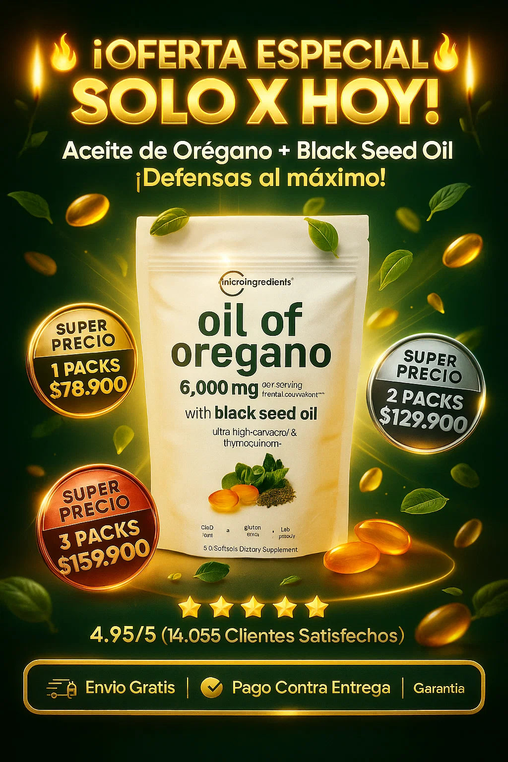 ACEITE DE OREGANO BLACK SEED OIL 2 X 1 IMPORTADO 100% ORIGINAL 🇺🇲 💛🌿🍃⚕️