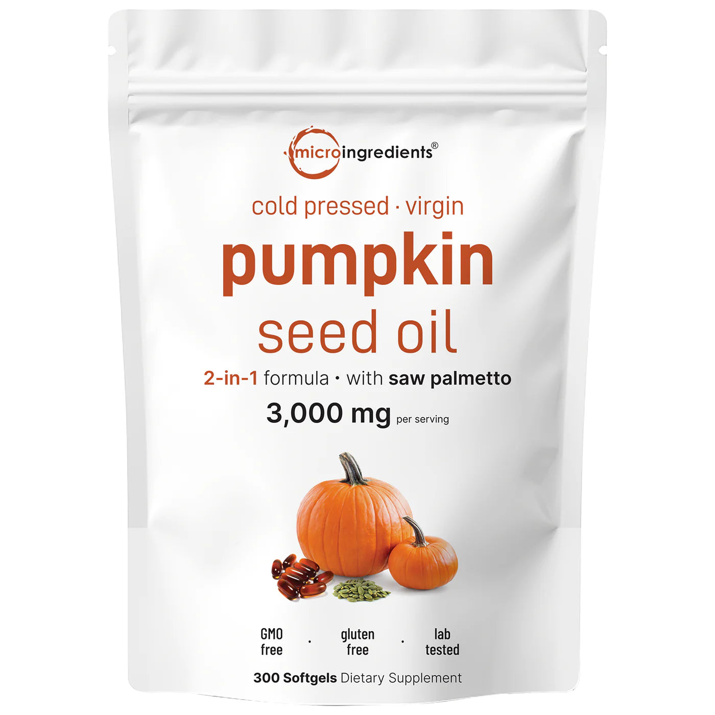 🚀 Pumpkin Seed Oil 3000mg Potencia Máxima + Saw Palmetto 🎃| Fórmula 2-en-1 para Cabello y Salud Masculina |  100% Original 🇺🇸